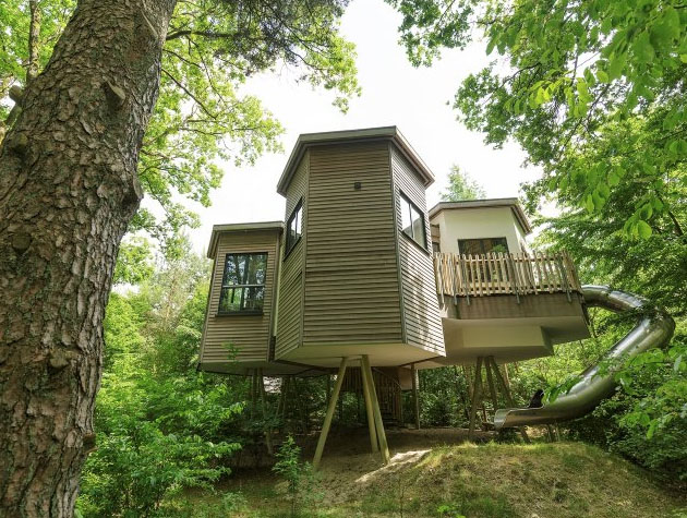 Slapen in een bijzondere boomhut van Center Parcs