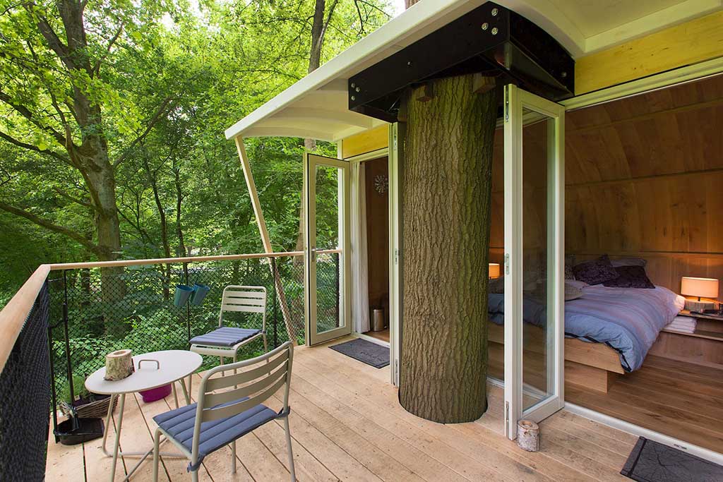 Bijzondere Overnachting Slapen in een boomhut Buytenplaets Suydersee12