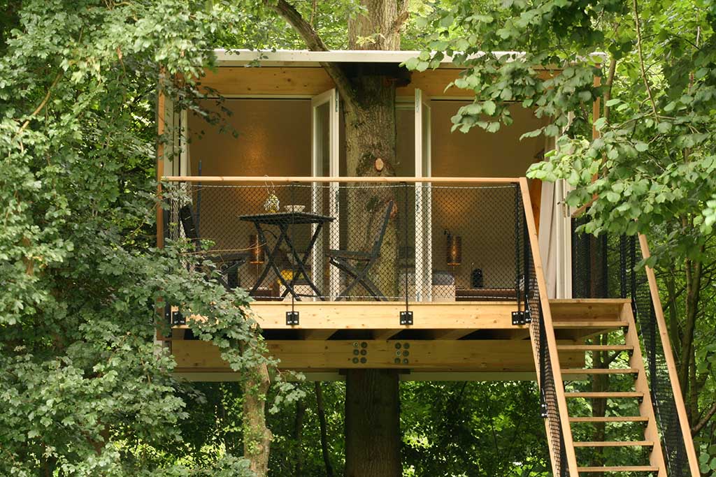 Bijzondere Overnachting Slapen in een boomhut Buytenplaets Suydersee5