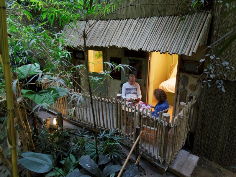 Slapen in de Jungle Cabana van Center Parcs Het Heijderbos