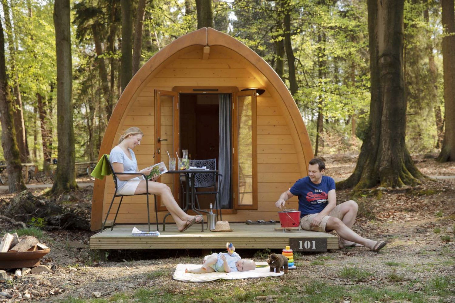 Slapen in een knus boshuisje op de Veluwe
