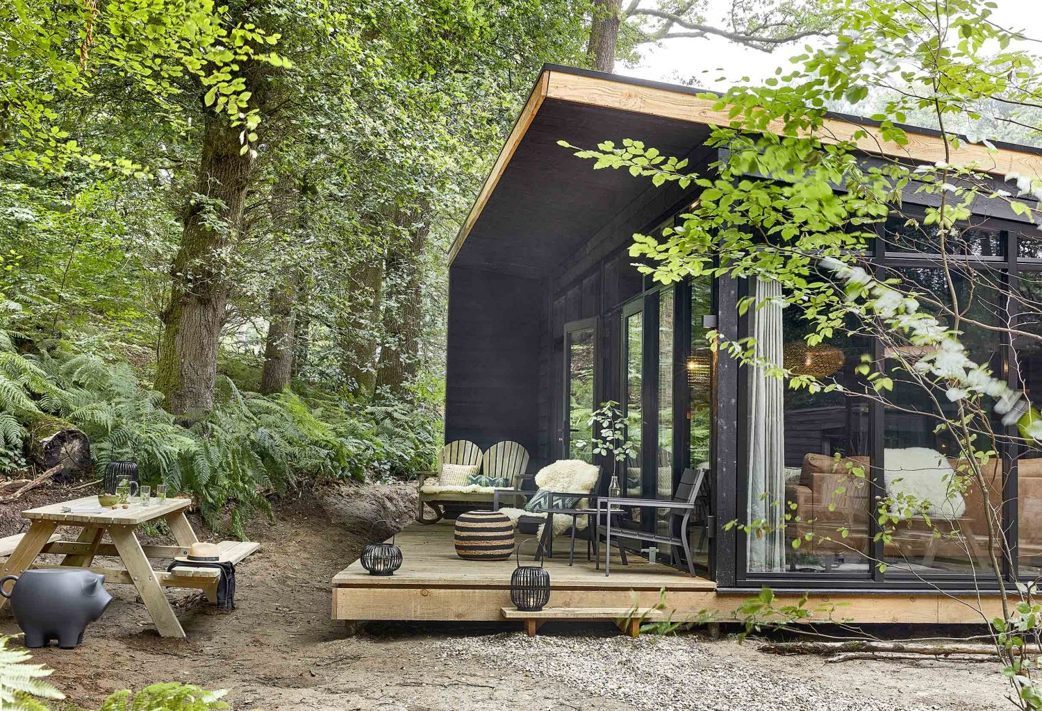 Slapen in Forest Cabins van Buitenplaats Beekhuizen