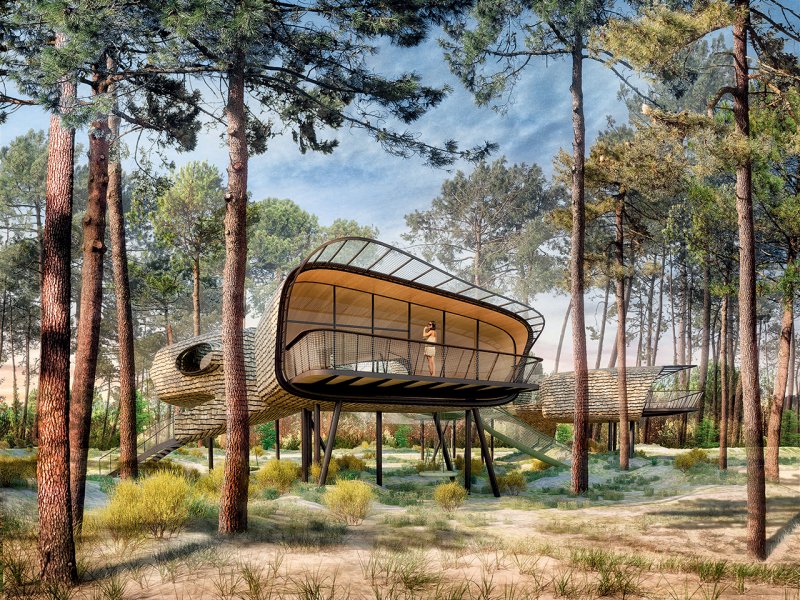 Slapen in de Franse boomhutten van Center Parcs bij Bordeaux